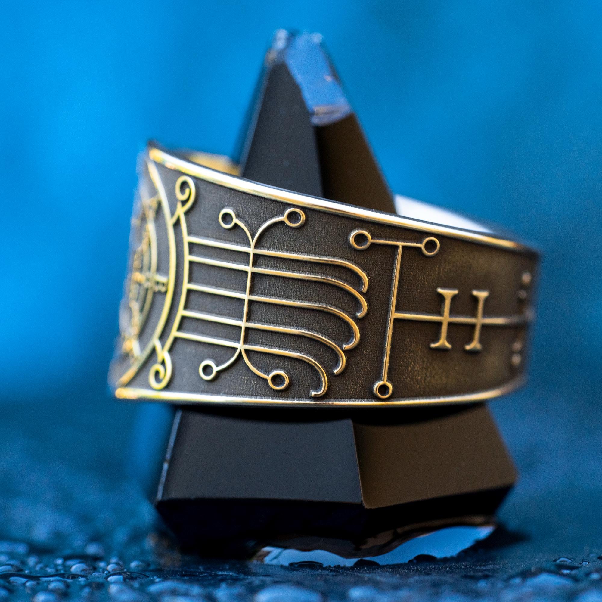 Naberius Seal Ring: Demon of Eloquence and Rhetoric, Solomon Goetia Kabbalah talisman