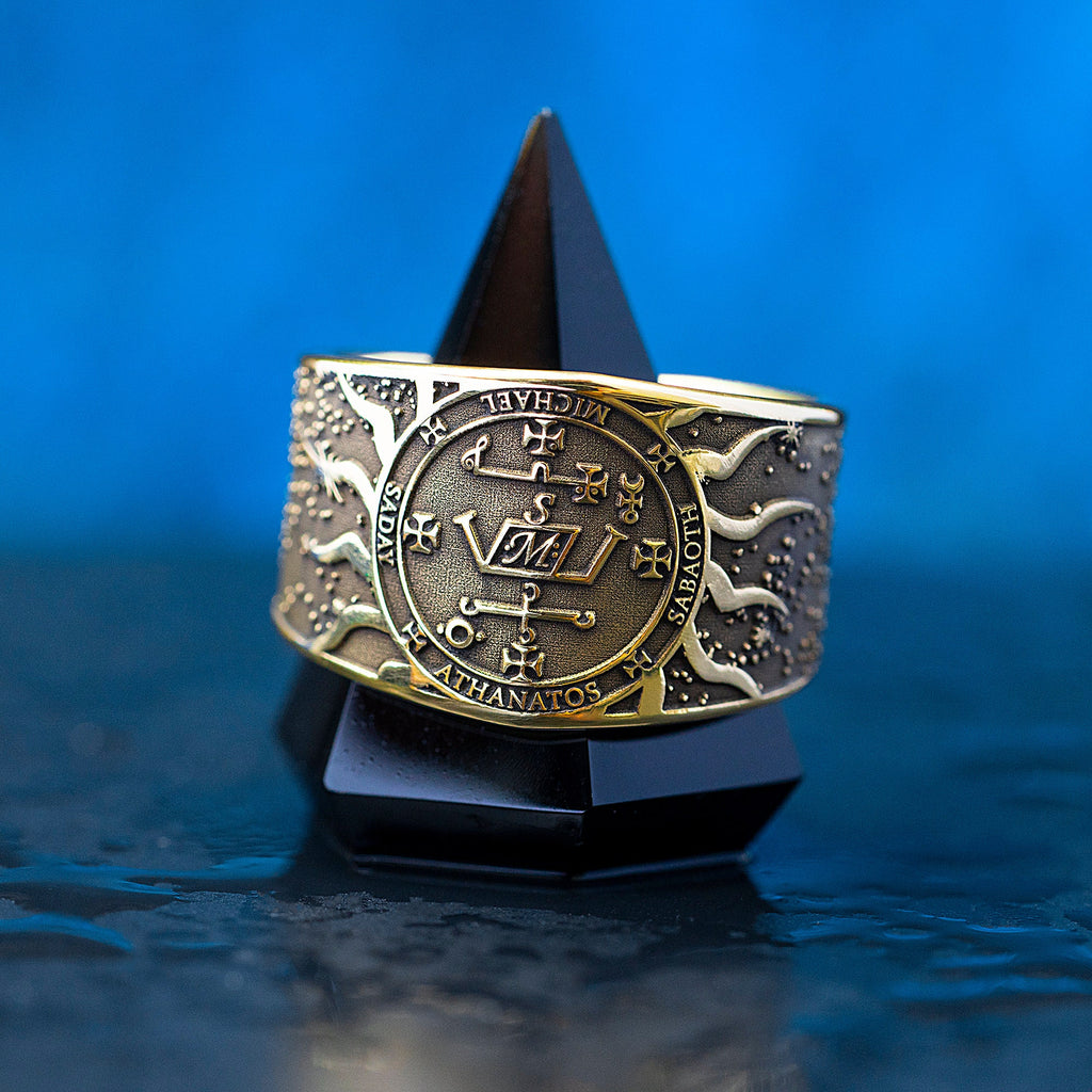 Archangel MICHAEL ring: Protector Seal, Solomon Goetia kabbalah talisman angel occult magic
