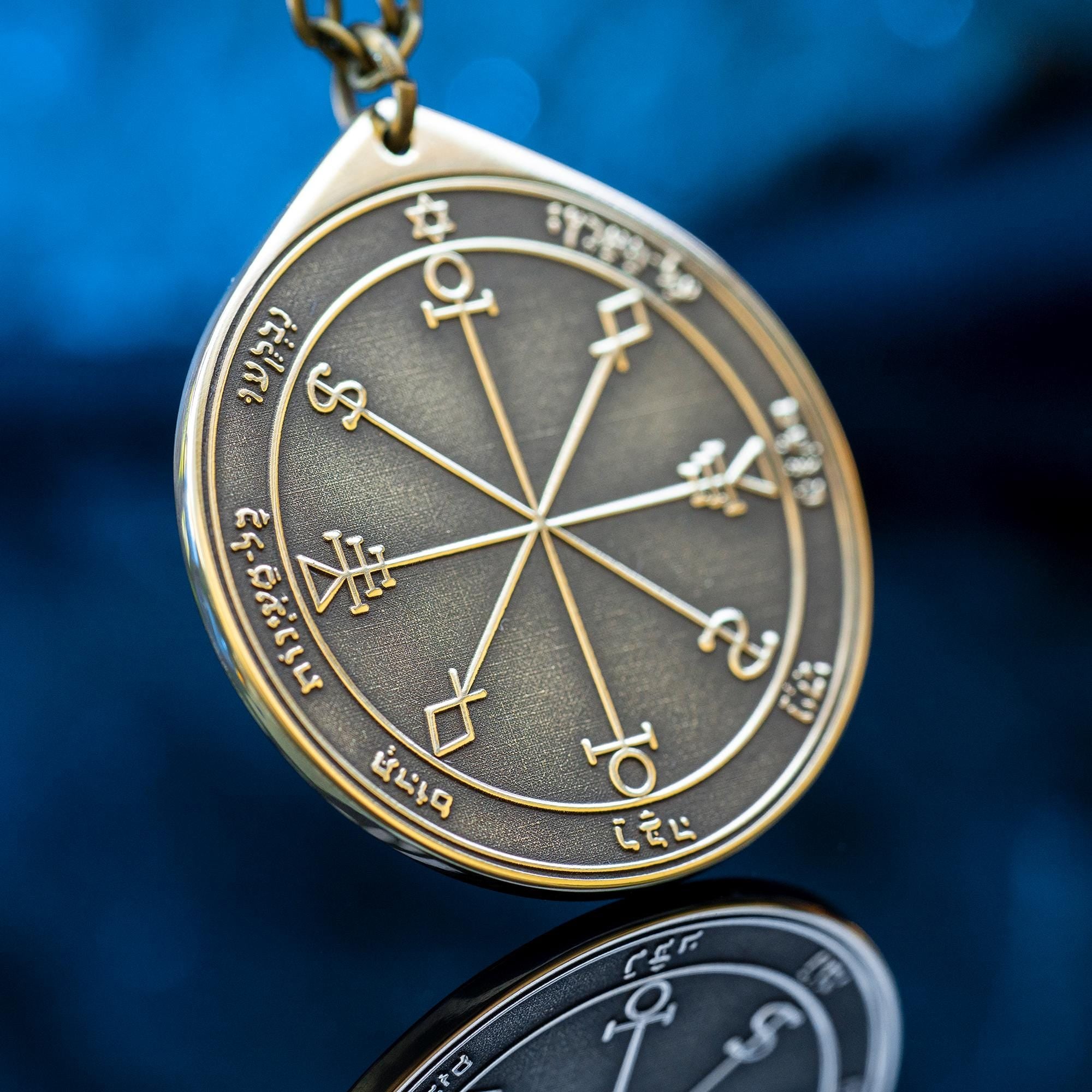 The Sixth Pentacle of the Moon pendant Solomon kabbalah amulet talisman seal goetia occult magic lemegeton