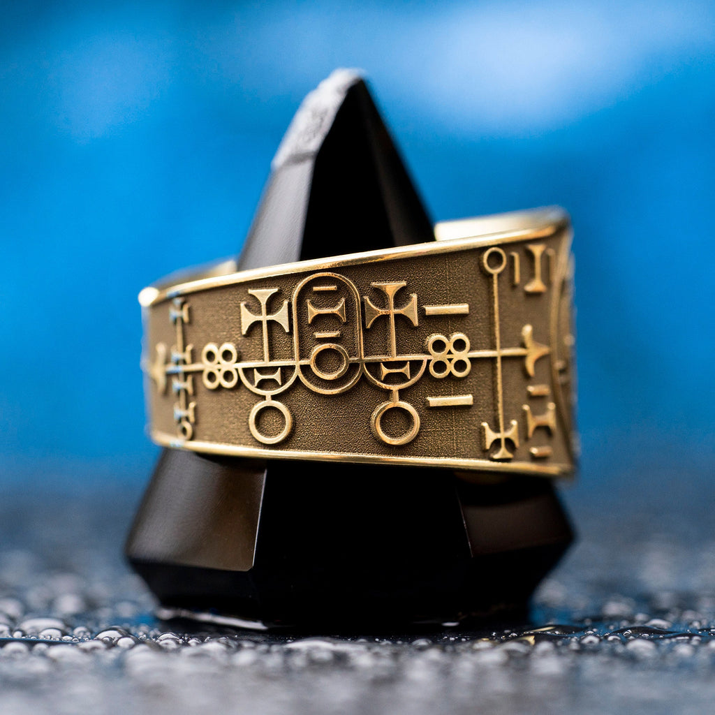 Marquis Forneus Brass Ring: Lesser Key of Solomon Seal, Adjustable