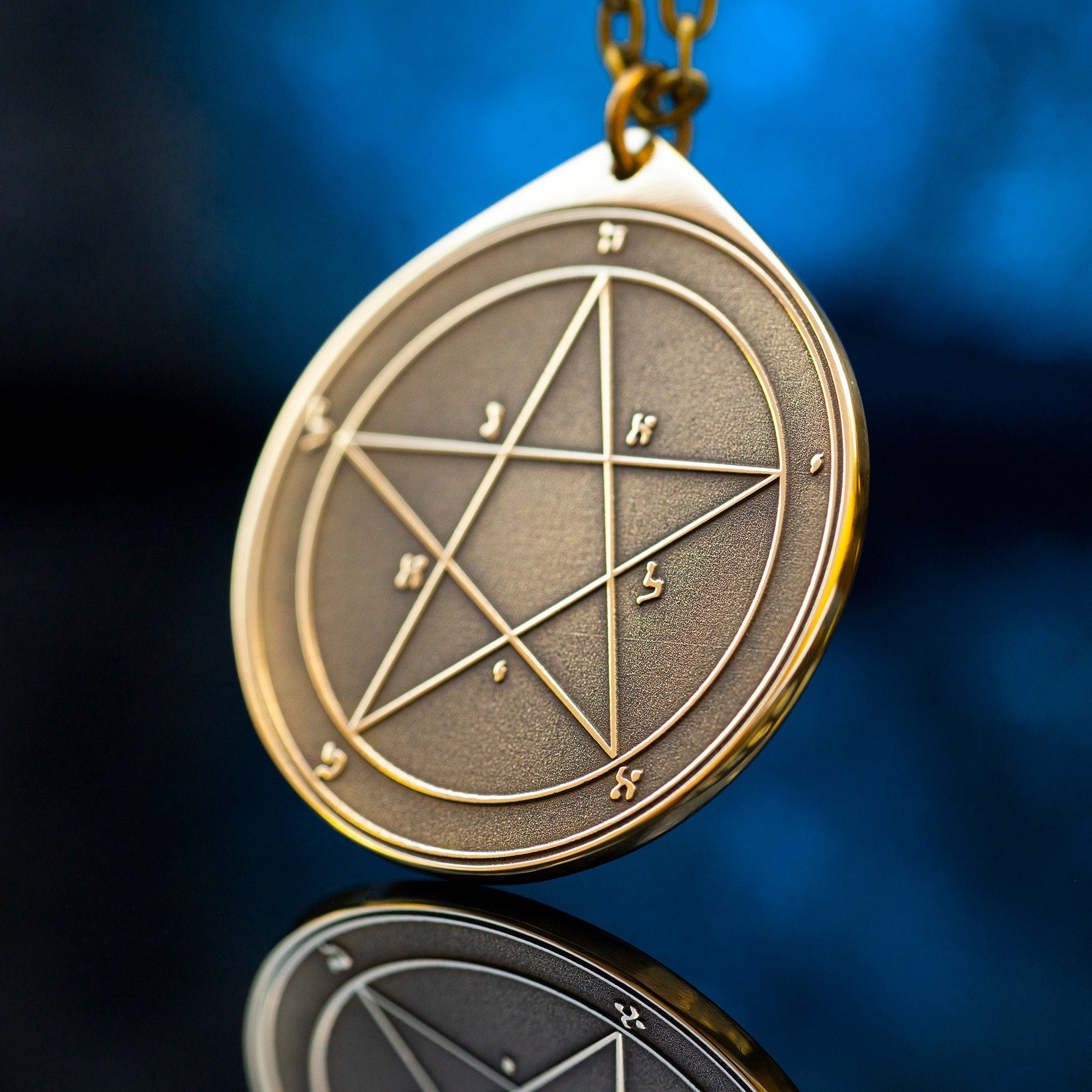 The First Pentacle of Mercury pendant Solomon kabbalah amulet talisman seal goetia occult magic lemegeton