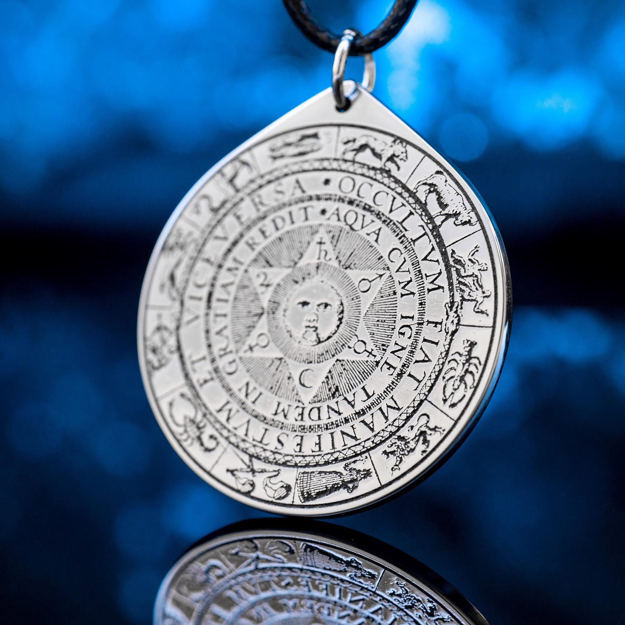 Paracelsus Seal Stainless Steel Pendant: Alchemical Amulet