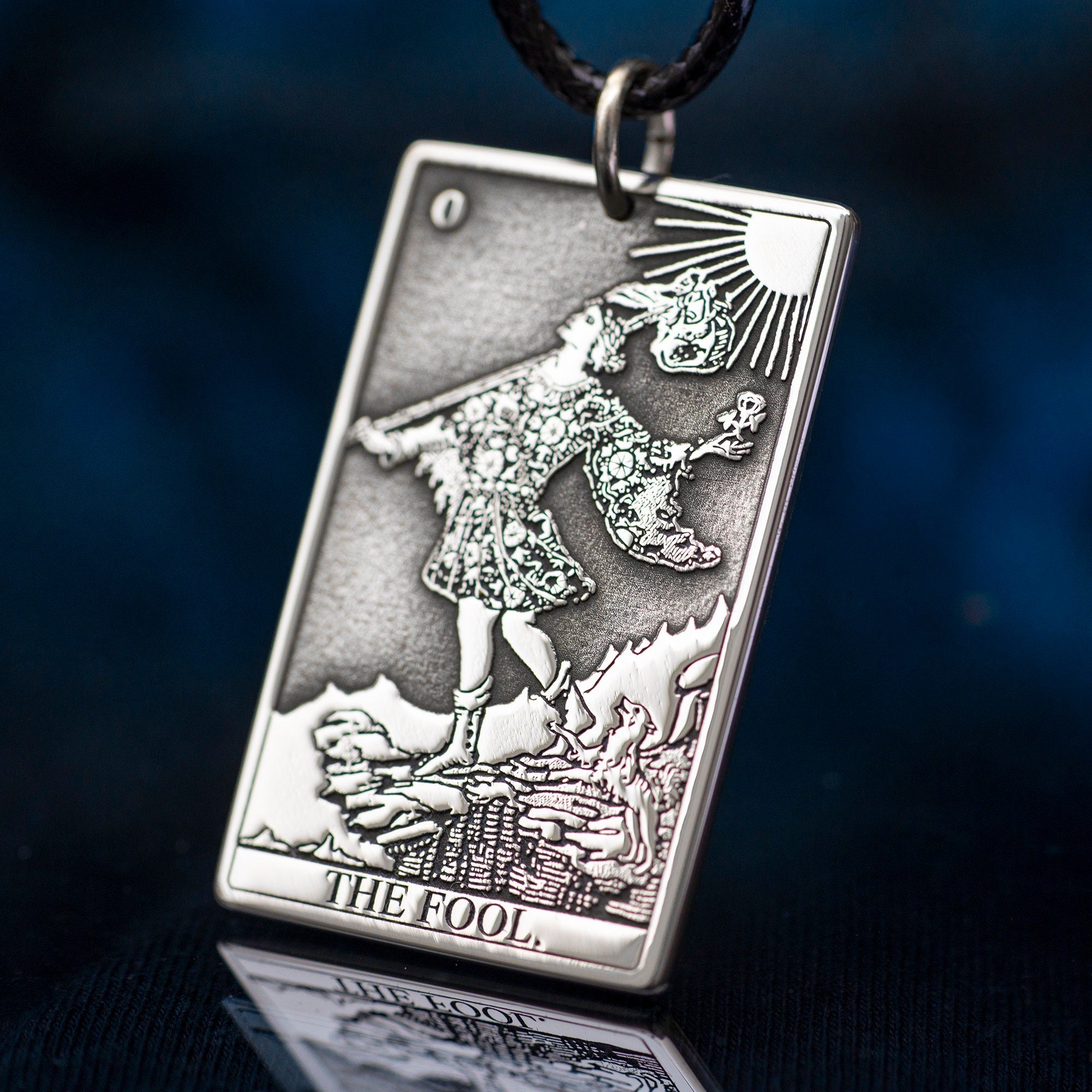 The Fool Tarot Card Pendant: Major Arcana Occult Amulet