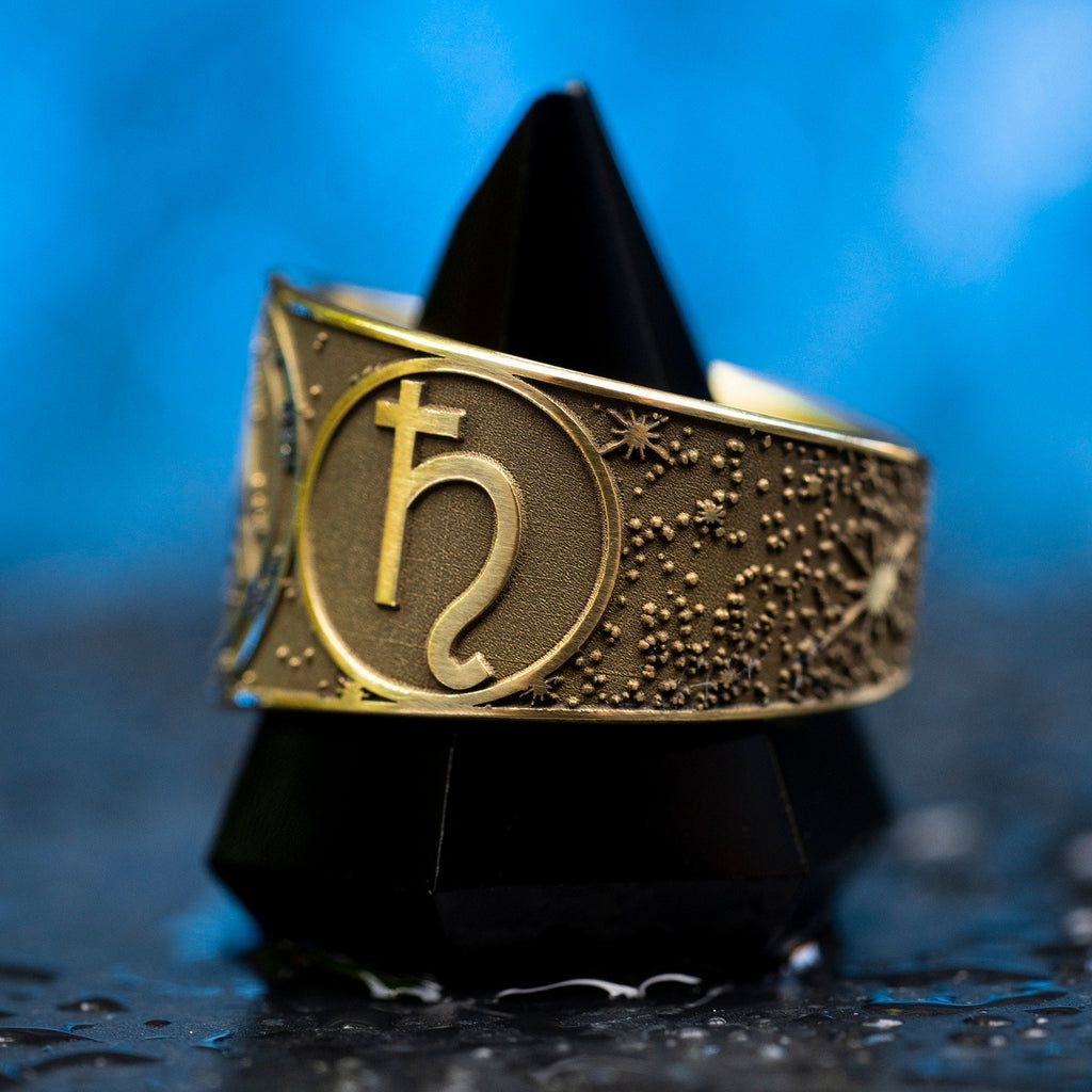 Goetia Fourth Pentacle of Saturn Ring: Kabbalah Amulet Talisman