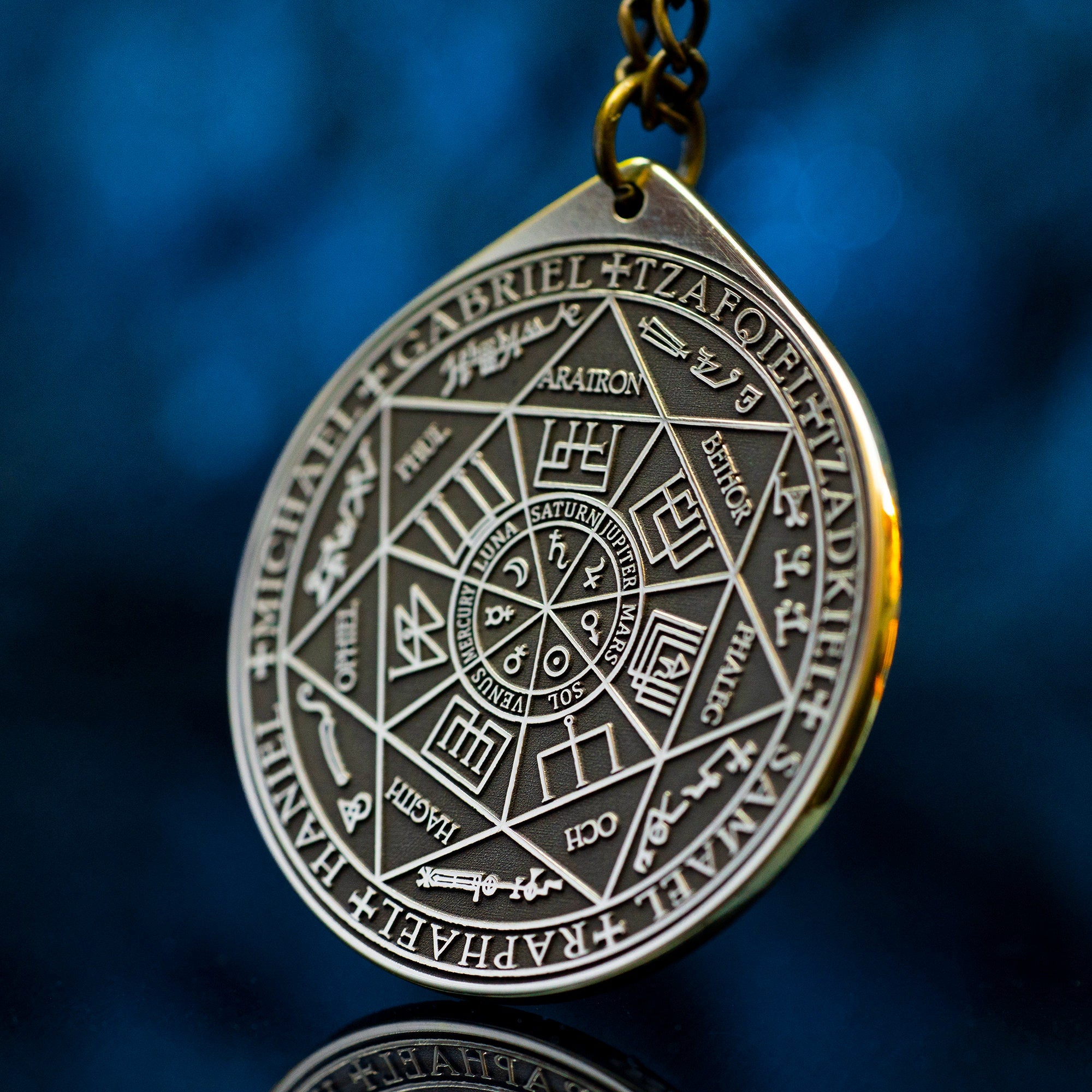 Seven Archangels Seal Pendant: Protection Solomon Kabbalah Amulet