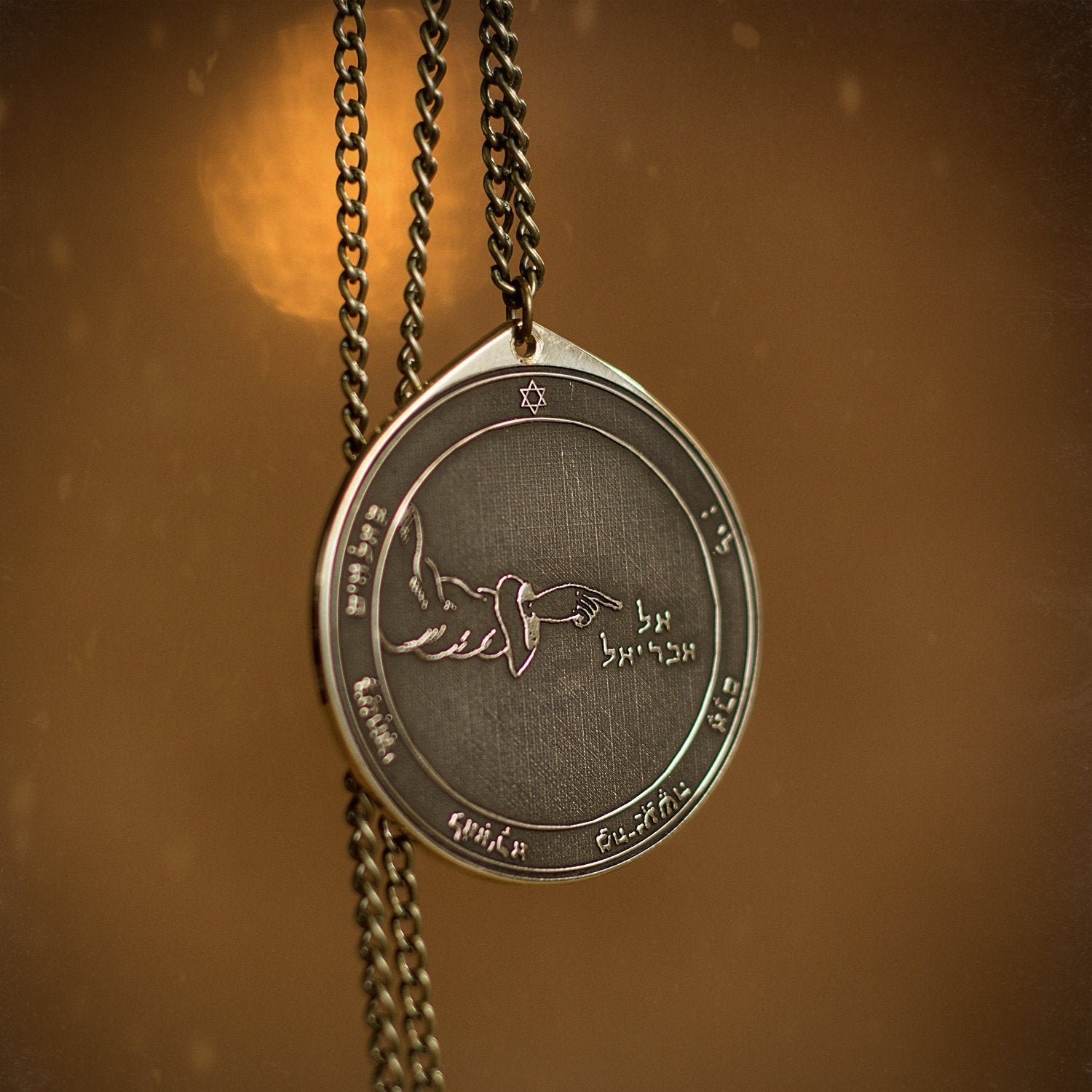 The Second Pentacle of the Moon pendant Solomon kabbalah amulet talisman seal goetia occult magic lemegeton