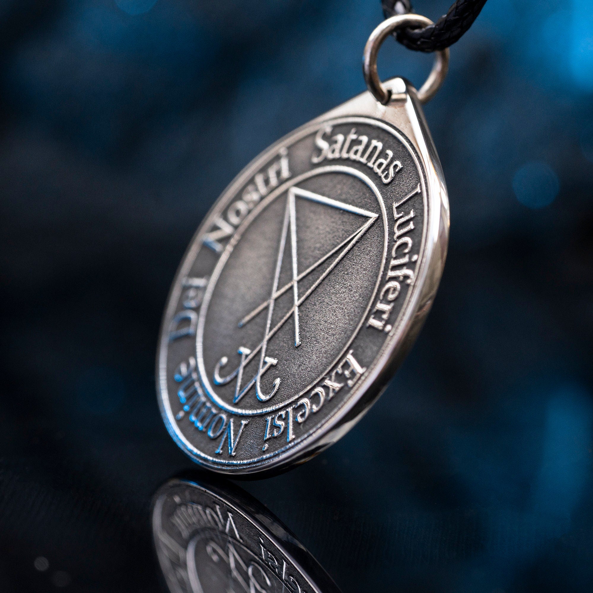 Lucifer Seal Pendant: Stainless Steel Satanic Talisman, Occult Jewelry