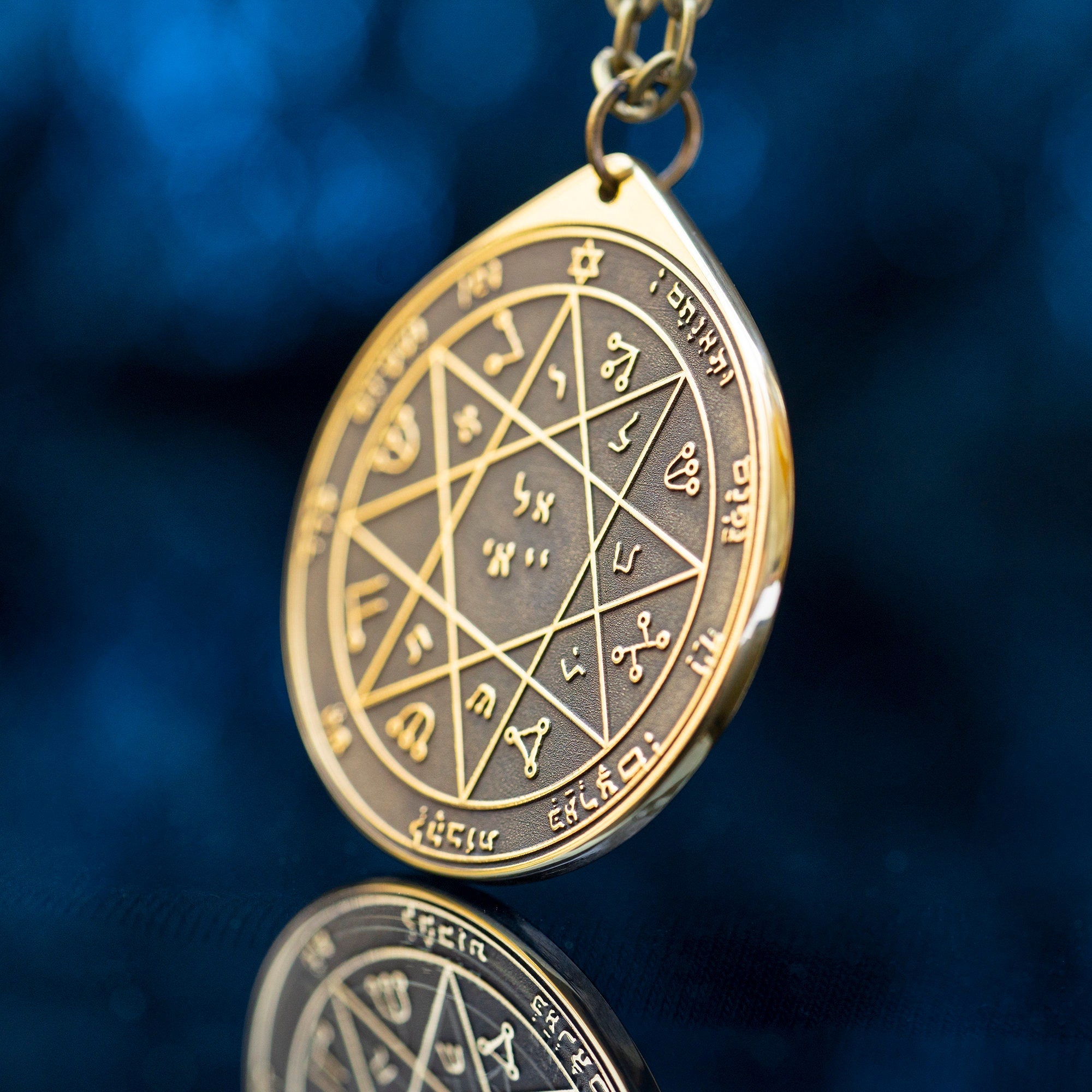 The Seventh Pentacle of Mars pendant Solomon kabbalah amulet talisman seal goetia occult magic lemegeton