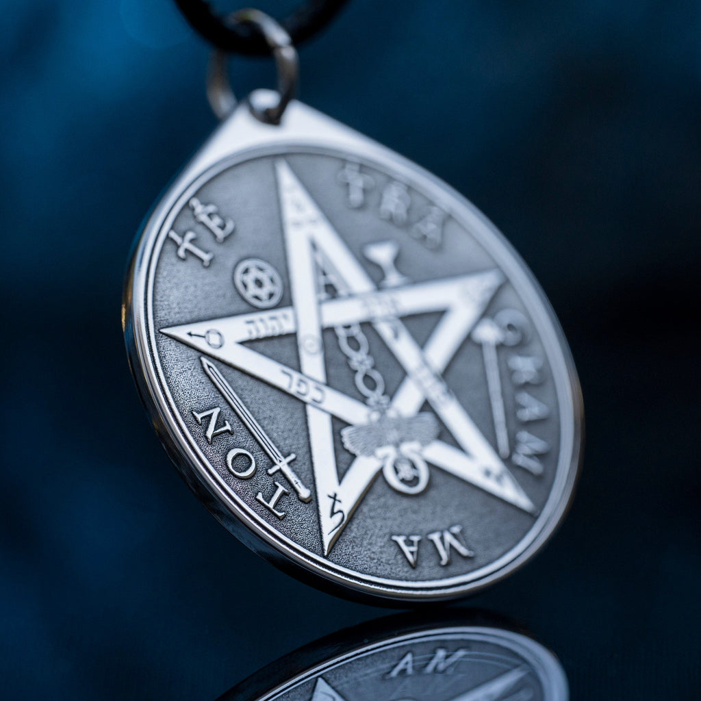 Tetragrammaton Pentagram Pendant: Solomon Seal Kabbalah Amulet
