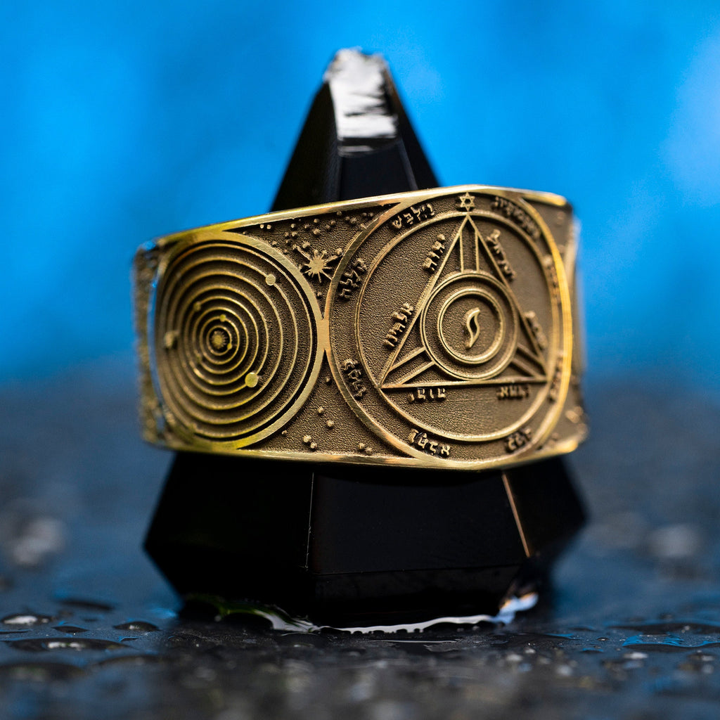 Goetia Fourth Pentacle of Saturn Ring: Kabbalah Amulet Talisman