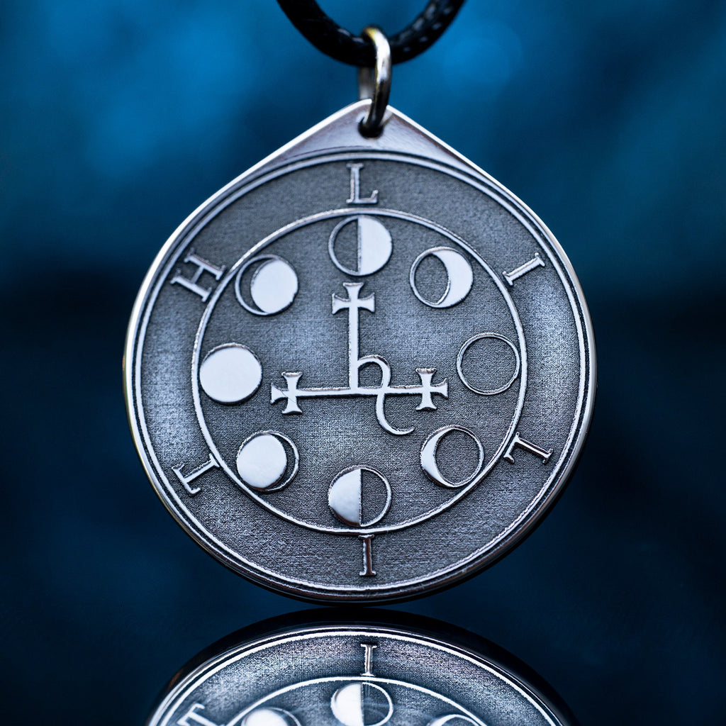 Lilith Moon Goddess Pendant: Goetia Solomon Magic Kabbalah Amulet