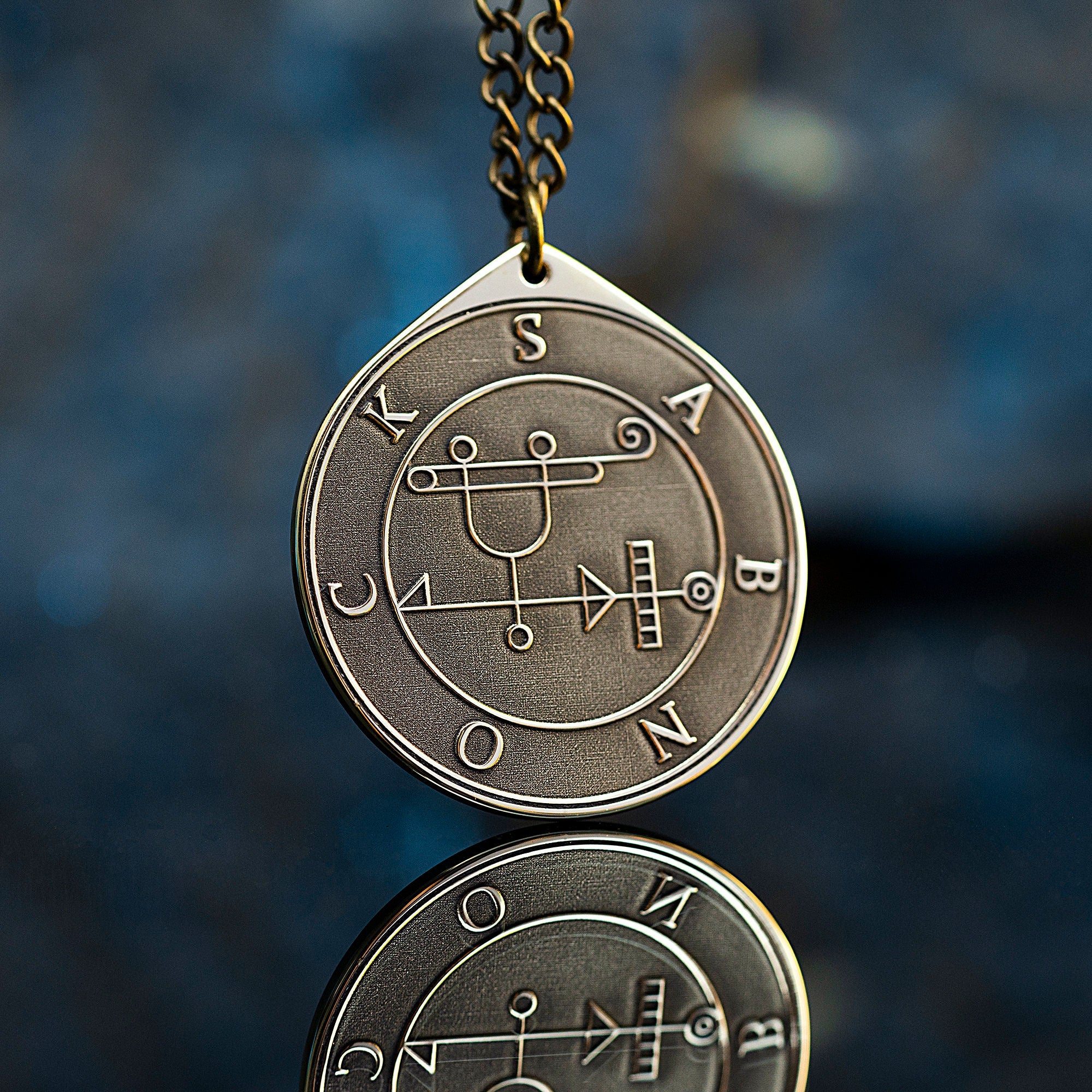 Marquis Sabnock Demon of Crafters and Blacksmiths - Lesser Key of Solomon Seal demon pendant amulet kabbalah occult magic goetia talisman