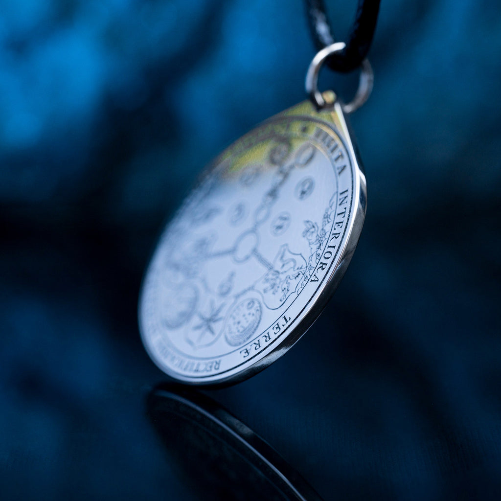 Alchemy Guild Insignia Pendant: V.I.T.R.I.O.L. Philosopher Stone Amulet