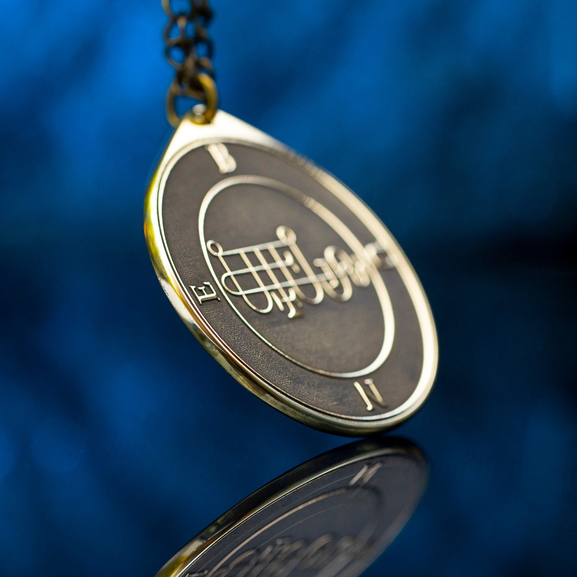 Duke Bune Seal Pendant: Brass Goetia Demon Amulet Talisman