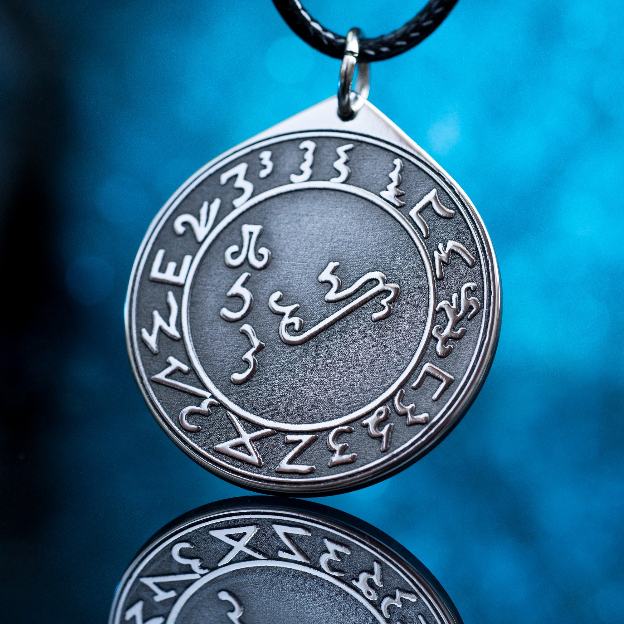 Grimorium Verum Lucifer Seal Pendant: Sacred Geometry Talisman