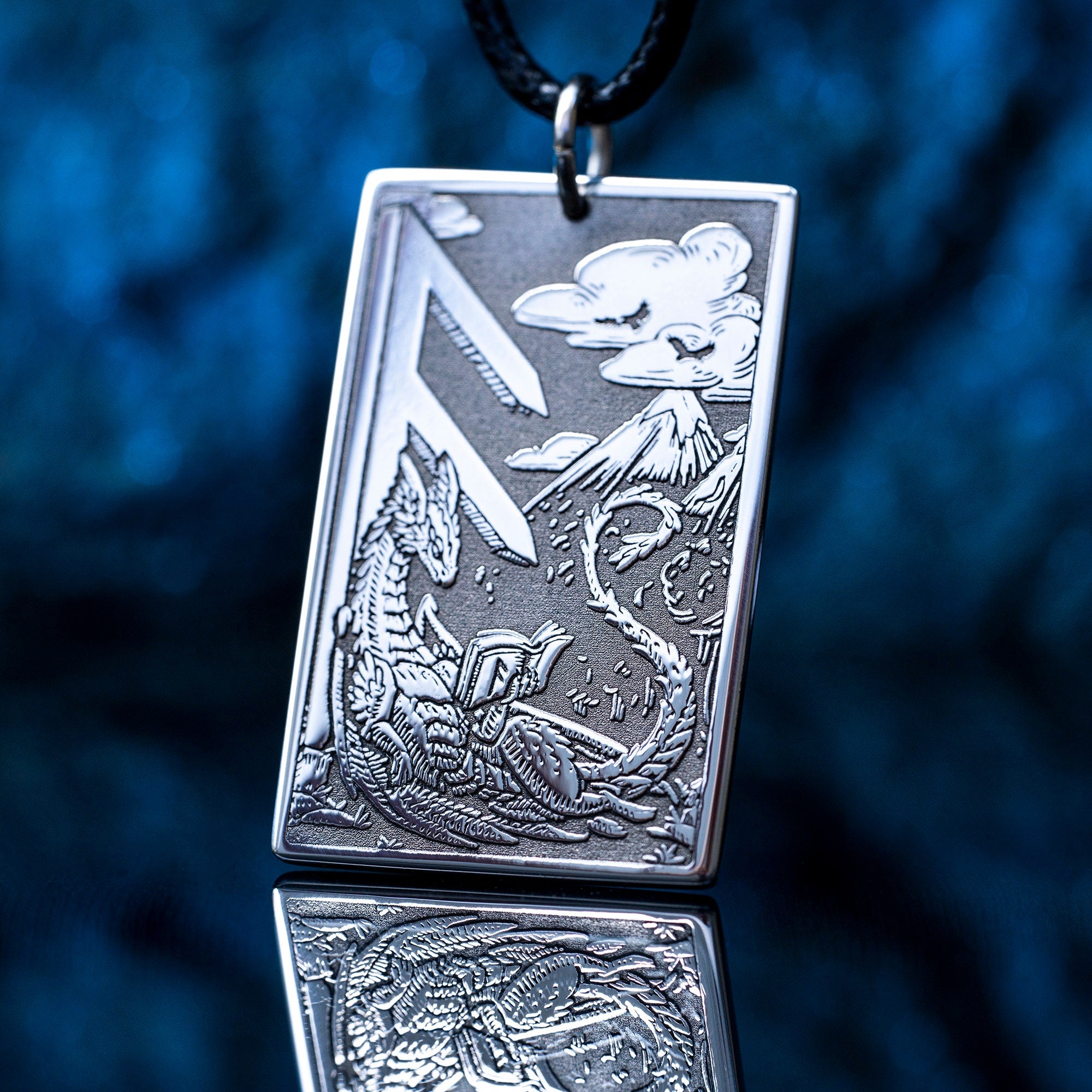 Ansuz Rune Mental Stability and Inspiration with Knowledge Celtic Dragon Elder Futhark Rune viking magic amulet kabbalah pendant talisman