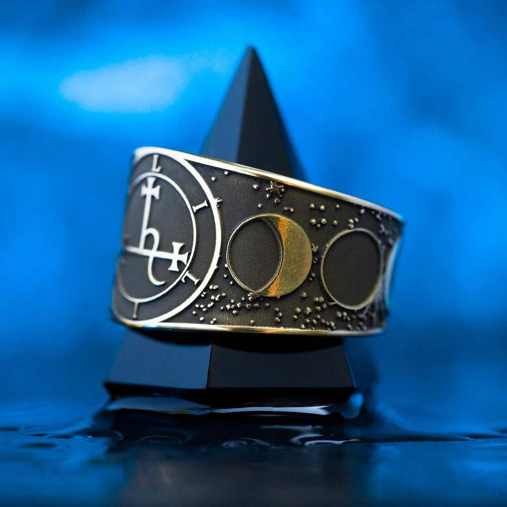 Lilith Seal Ring: Mother of Night, Moon Goddess, Goetia Solomon Occult Talisman