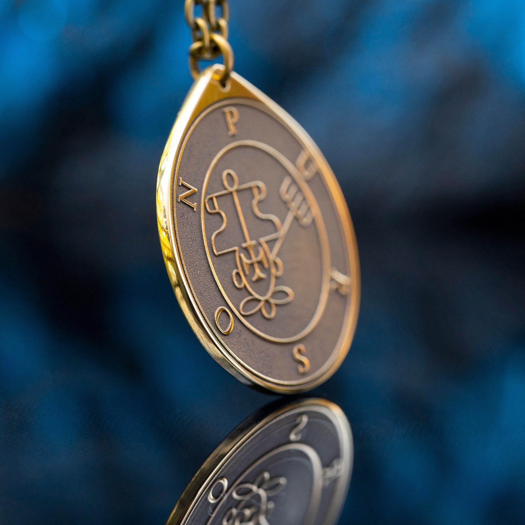 King Purson Seal Pendant: Brass Goetia Talisman Amulet
