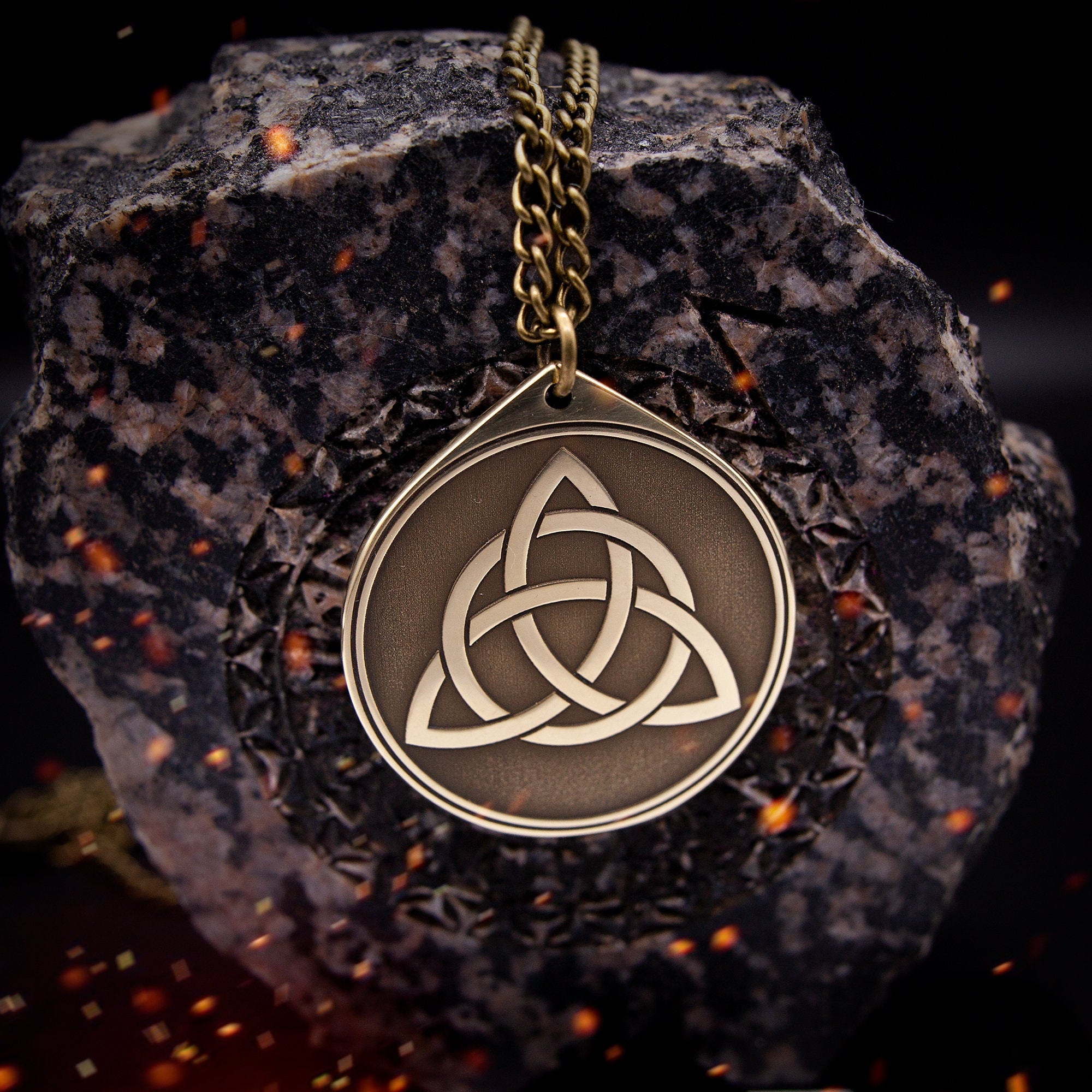 Triquetra Symbol Pendant: Celtic Viking Amulet Talisman