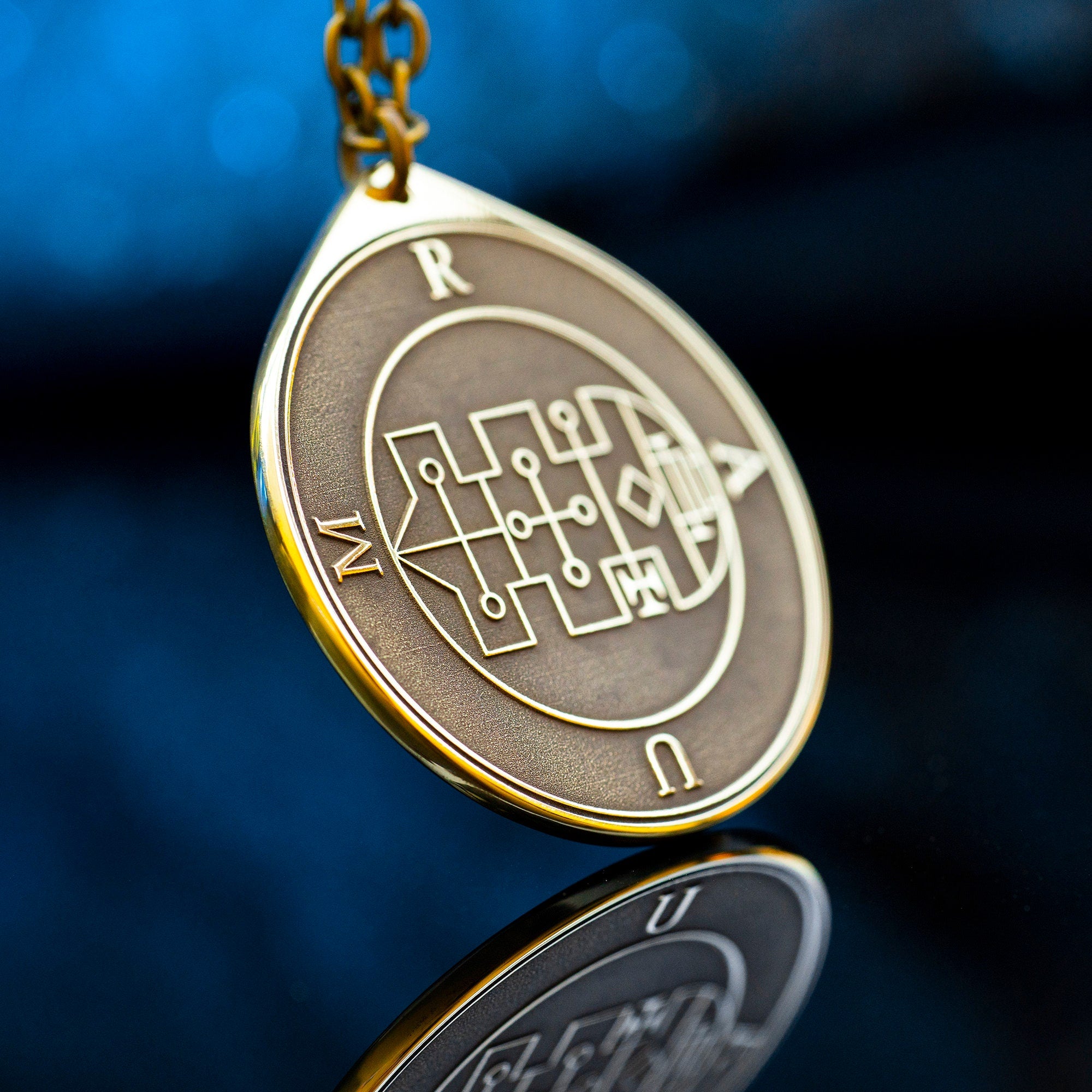 Raum Seal Pendant: Demon of Love between Friends and Foes, Solomon Seal amulet kabbalah occult magic goetia