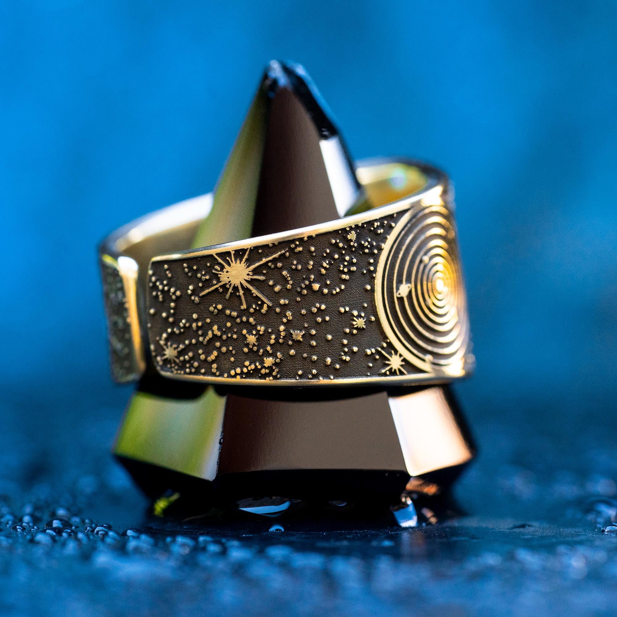 Fifth Pentacle of Saturn Ring: Goetia Solomon Kabbalah Amulet Talisman