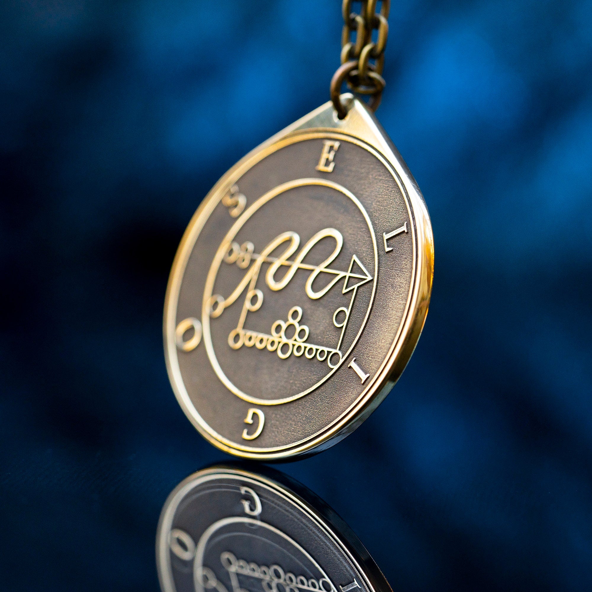Eligos Seal Pendant: Demon of Foresight and Strategy, Kabbalah Goetia Solomon Occult Amulet Talisman