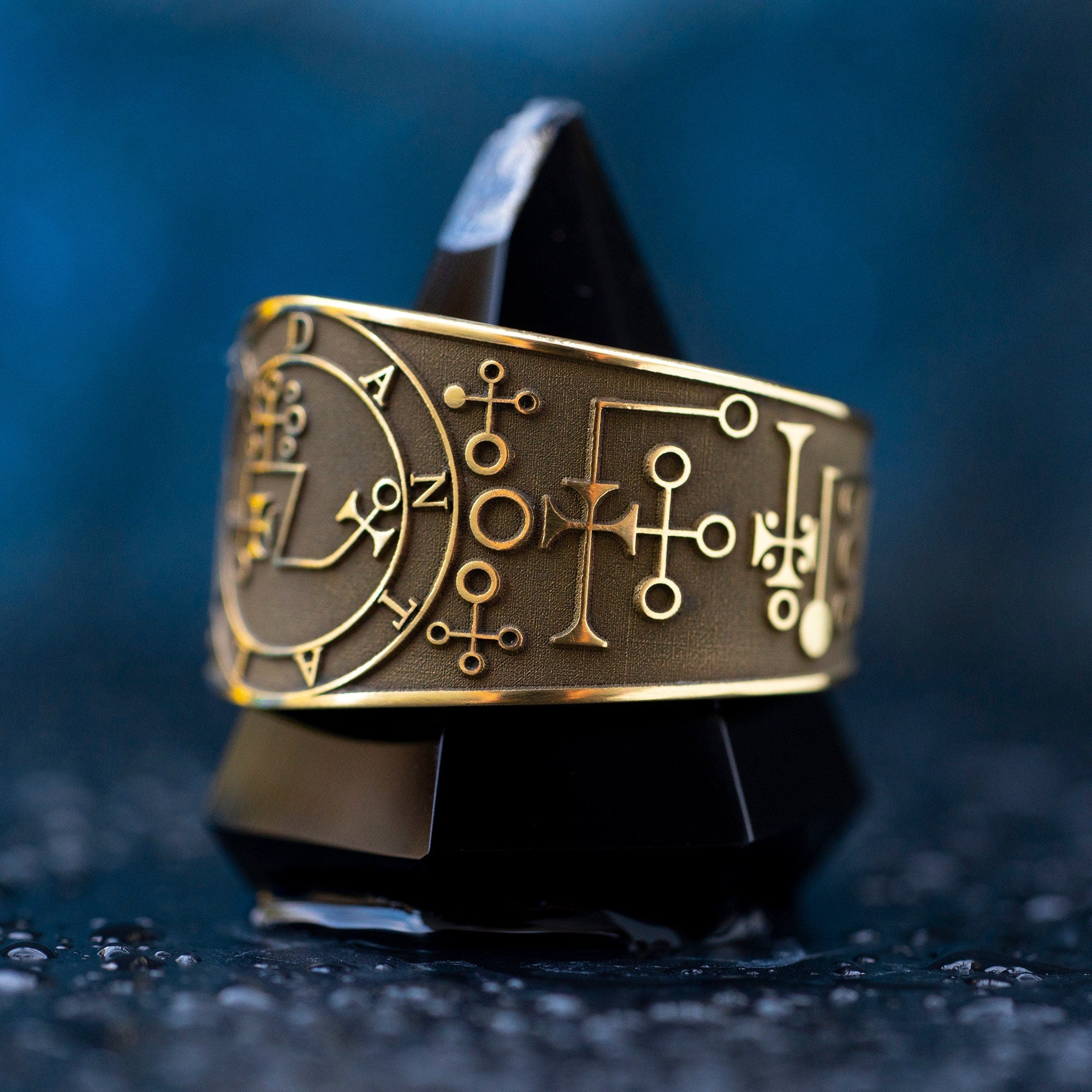 Duke Dantalion Seal Ring: Demon of Thoughts and Influence, Goetia Solomon Kabbalah Talisman