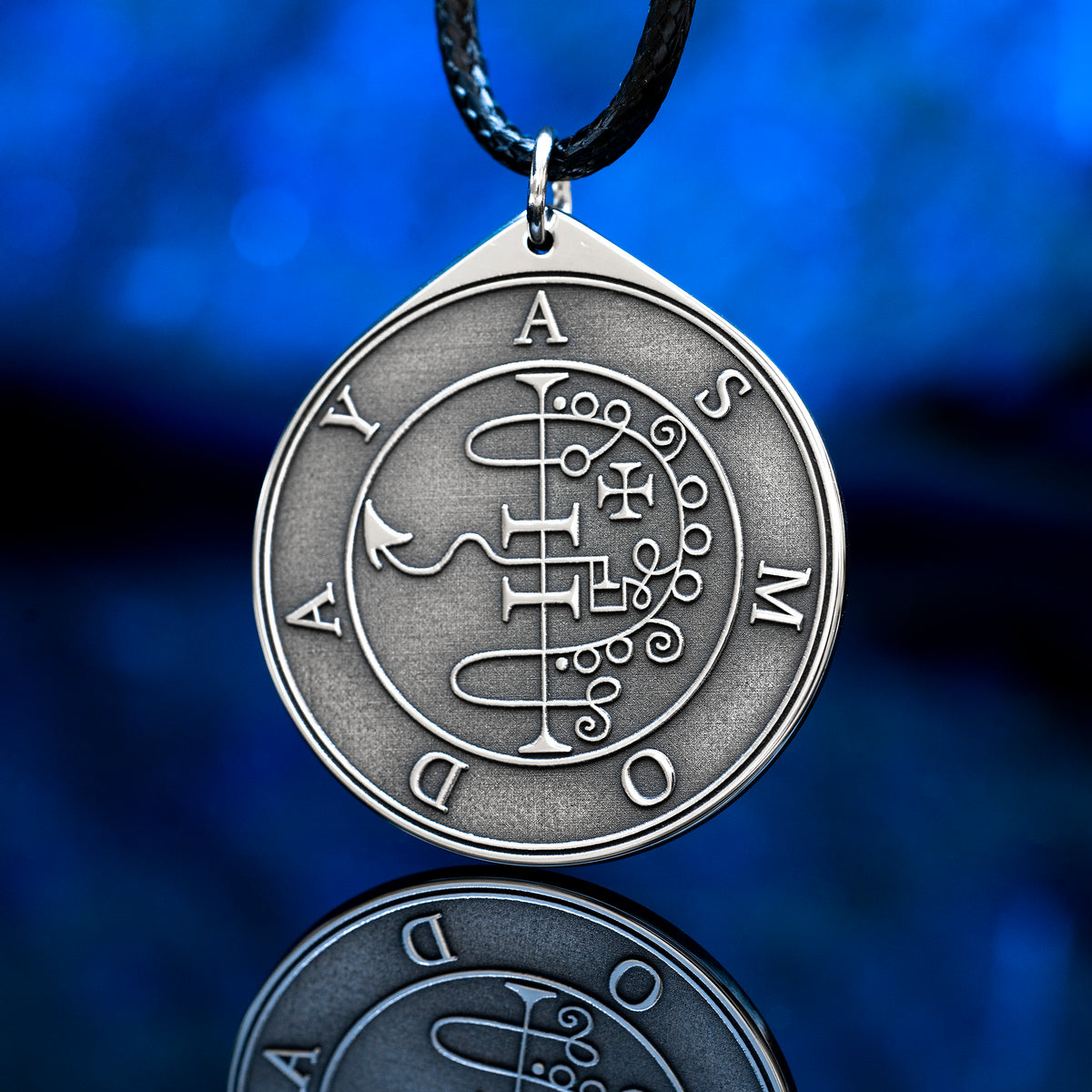 Asmoday Seal Pendant: Demon of Knowledge and Treasures, Goetia Solomon Kabbalah Amulet