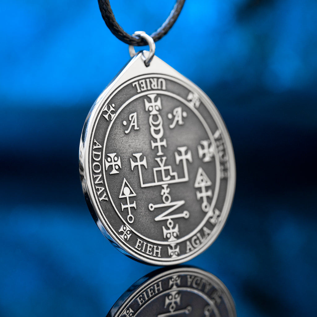 Archangel Uriel Pendant: Spirit of Vitality and Medicine, Goetia Solomon Kabbalah Amulet