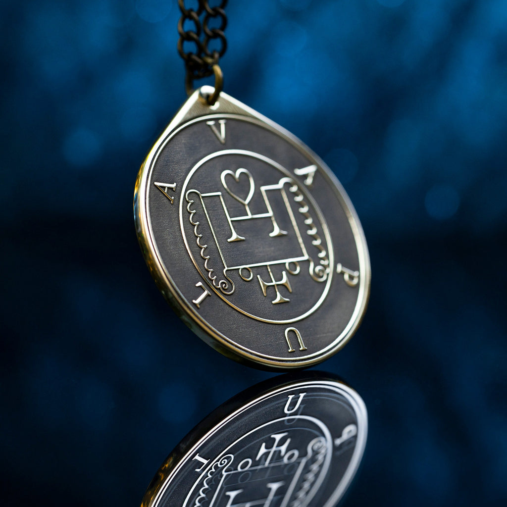 Duke Vapula Brass Pendant: Lesser Key of Solomon Seal Amulet