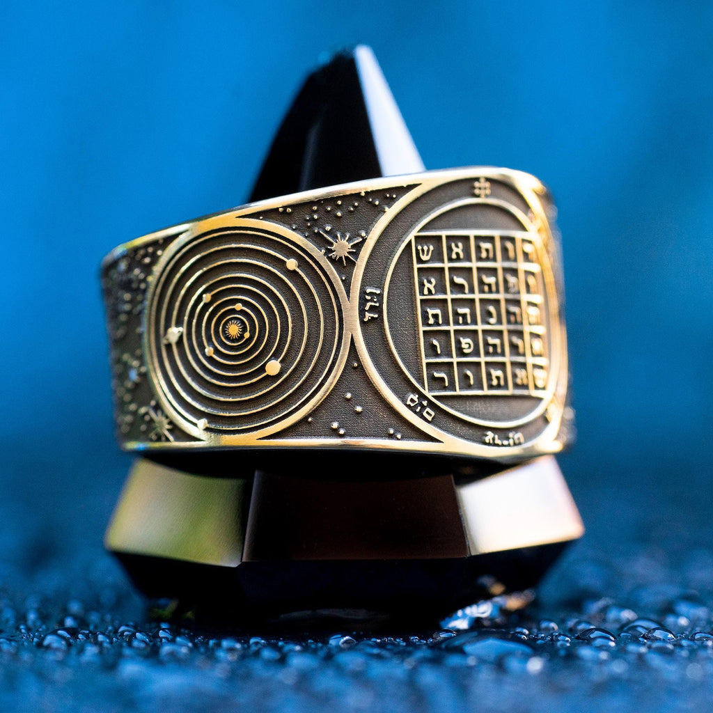 Goetia Second Pentacle of Saturn Ring: Kabbalah Solomon Seal Amulet