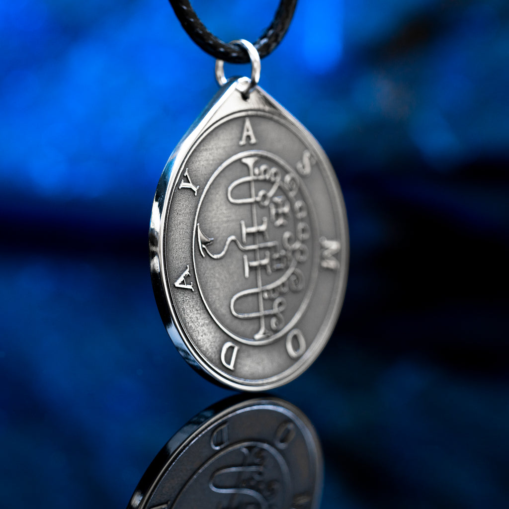 Asmoday Seal Pendant: Demon of Knowledge and Treasures, Goetia Solomon Kabbalah Amulet
