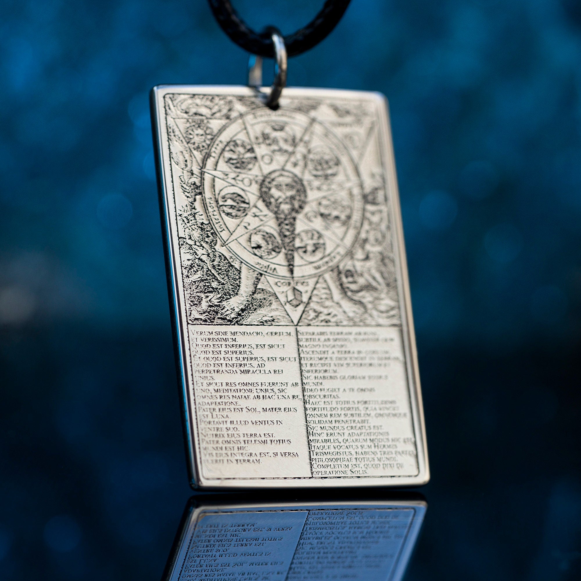 Emerald Tablet Pendant: Azoth of the Philosophers Alchemy Amulet