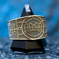 Sallos seal ring with Ars Goetia demon sigil engraved as a dark occult talisman