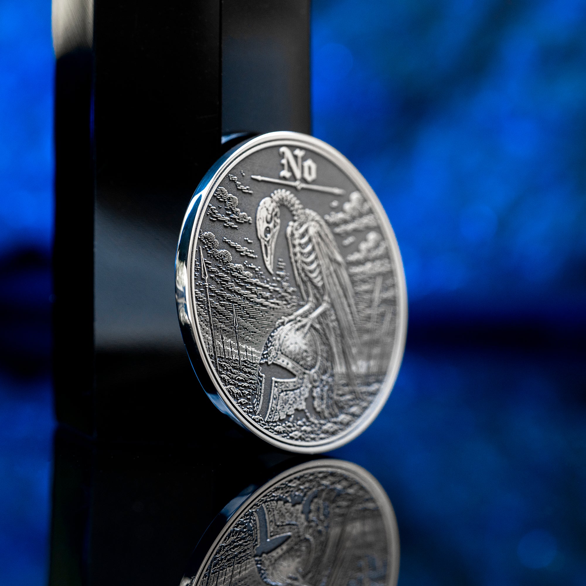 Raven Decision Coin: Yes No Oracle Flip Token, War Fate Talisman Medallion