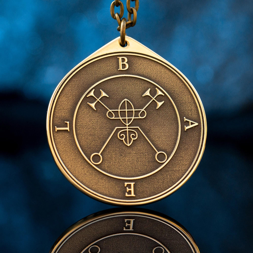 King Bael Brass Pendant: Lesser Key of Solomon Seal Amulet