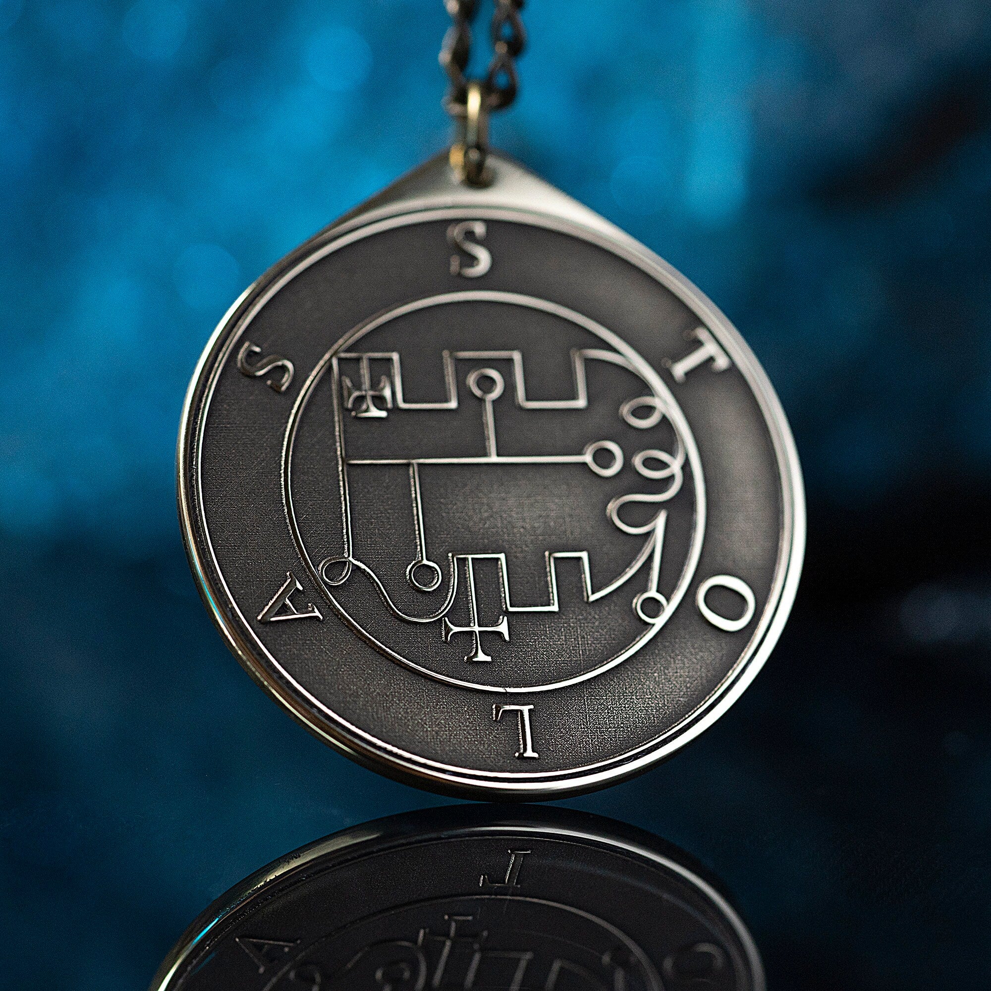 Stolas Seal Pendant: Demon of Occult Science and Insight, Kabbalah Goetia Magic Talisman