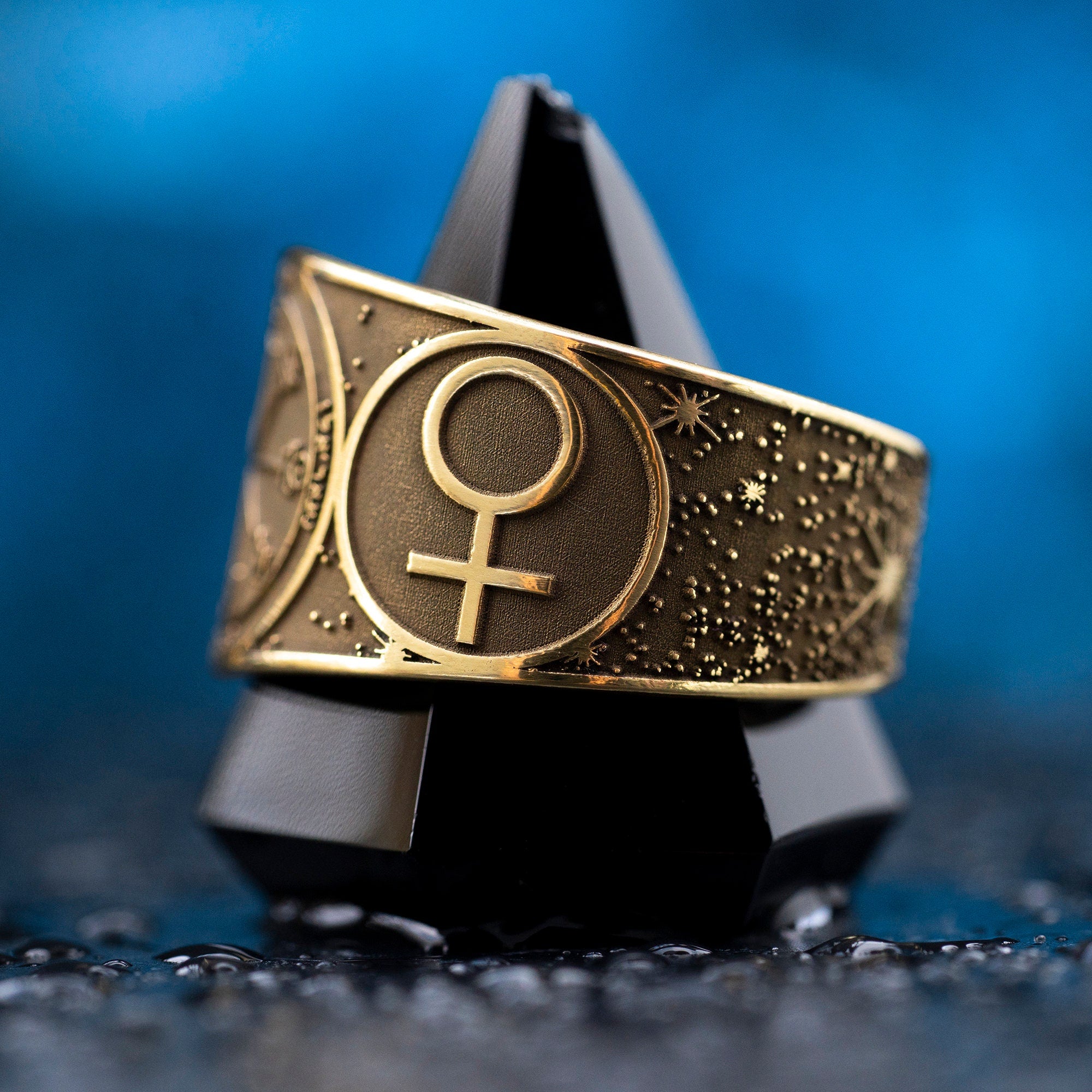 Goetia First Pentacle of Venus Ring: Kabbalah Seal of Solomon Amulet