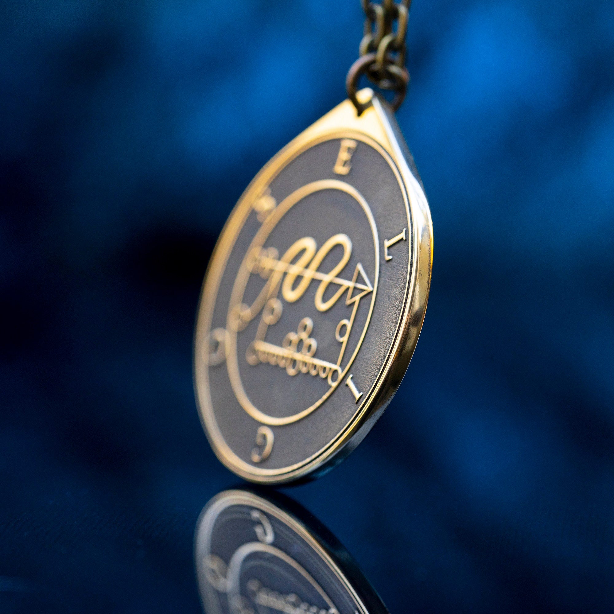 Eligos Seal Pendant: Demon of Foresight and Strategy, Kabbalah Goetia Solomon Occult Amulet Talisman