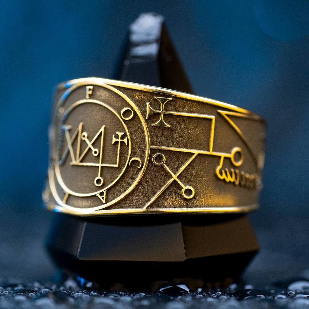 Focalor Seal Ring: Brass Occult Adjustable Ring