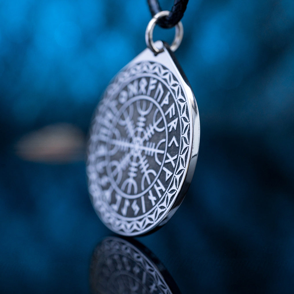 Viking The Helm of Awe Rune pendant in Wheel of Universe North Celtic amulet Elder Futhark talisman pagan occult magic