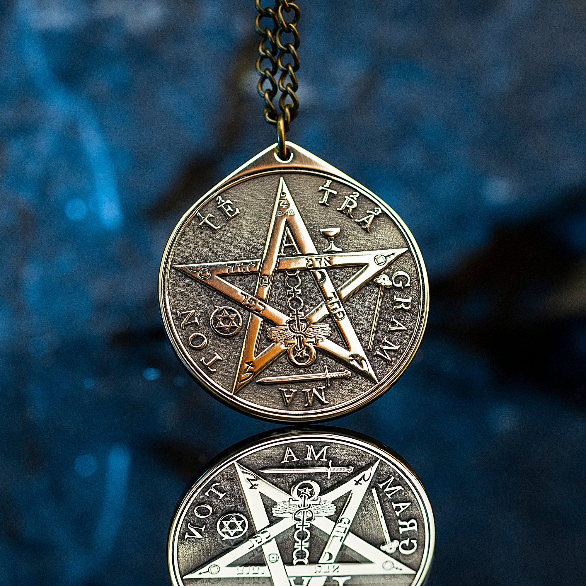 Tetragrammaton Pentagram Amulet: Goetia Solomon Seal Kabbalah Talisman