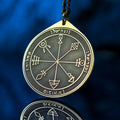 First Pentacle of Venus pendant with Solomonic seal engraved as a Venus spirit command talisma