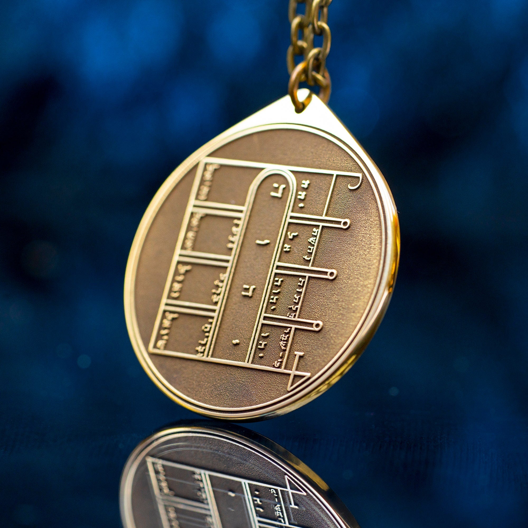 The First Pentacle of the Moon pendant Solomon kabbalah amulet talisman seal goetia occult magic lemegeton