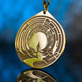Labyrinth of Life Brass Amulet Pendant: Kabbalah Occult Talisman