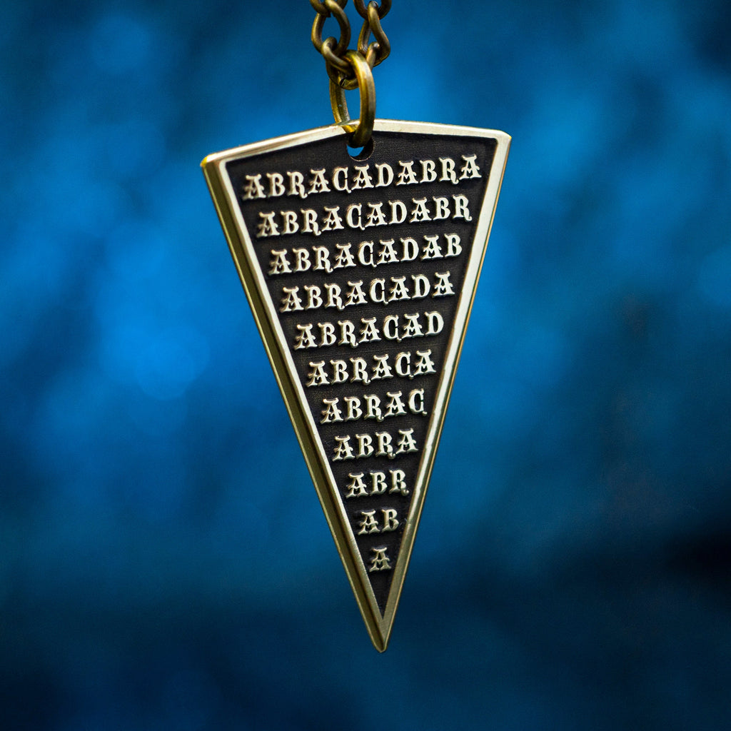 Abracadabra Arrow Point mystical kabbalah amulet Abraxas pendant kabbalah occult magic