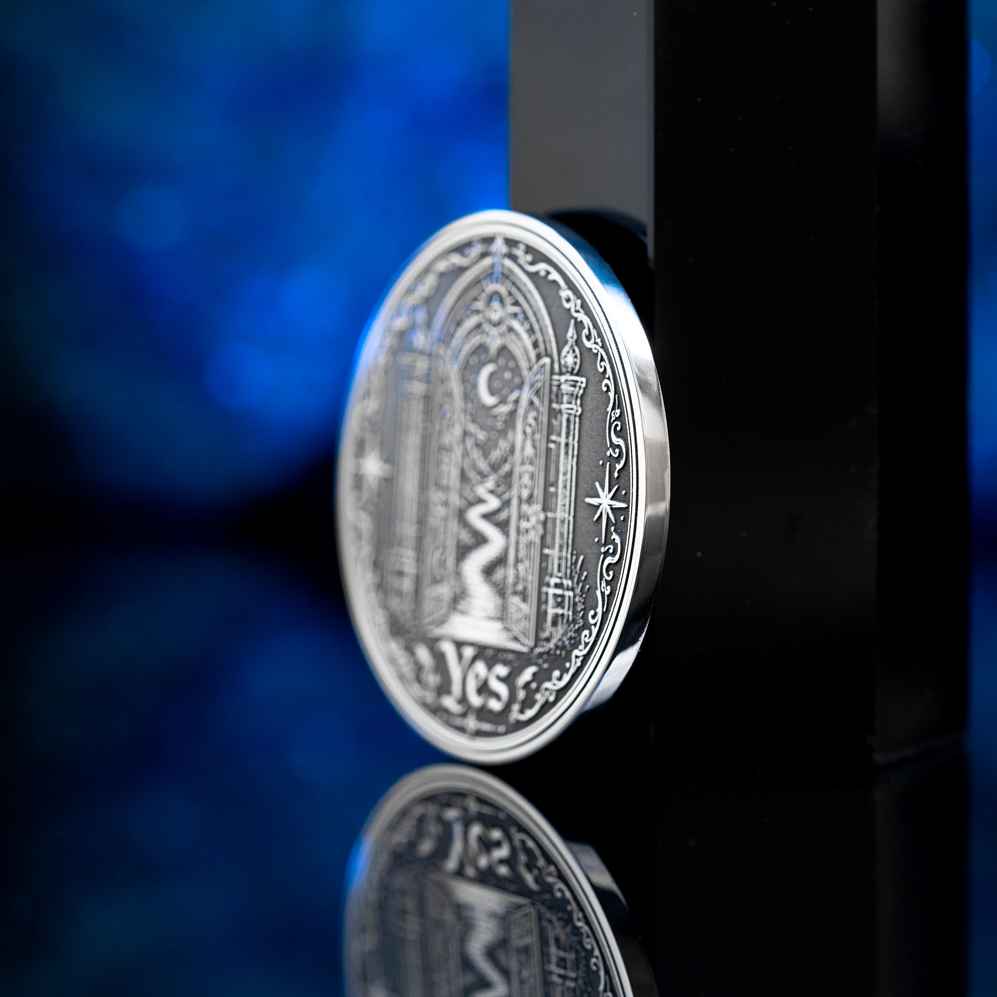 Portal Decision Coin: Yes No Oracle Flip Token, Open Gate Locked Door Talisman