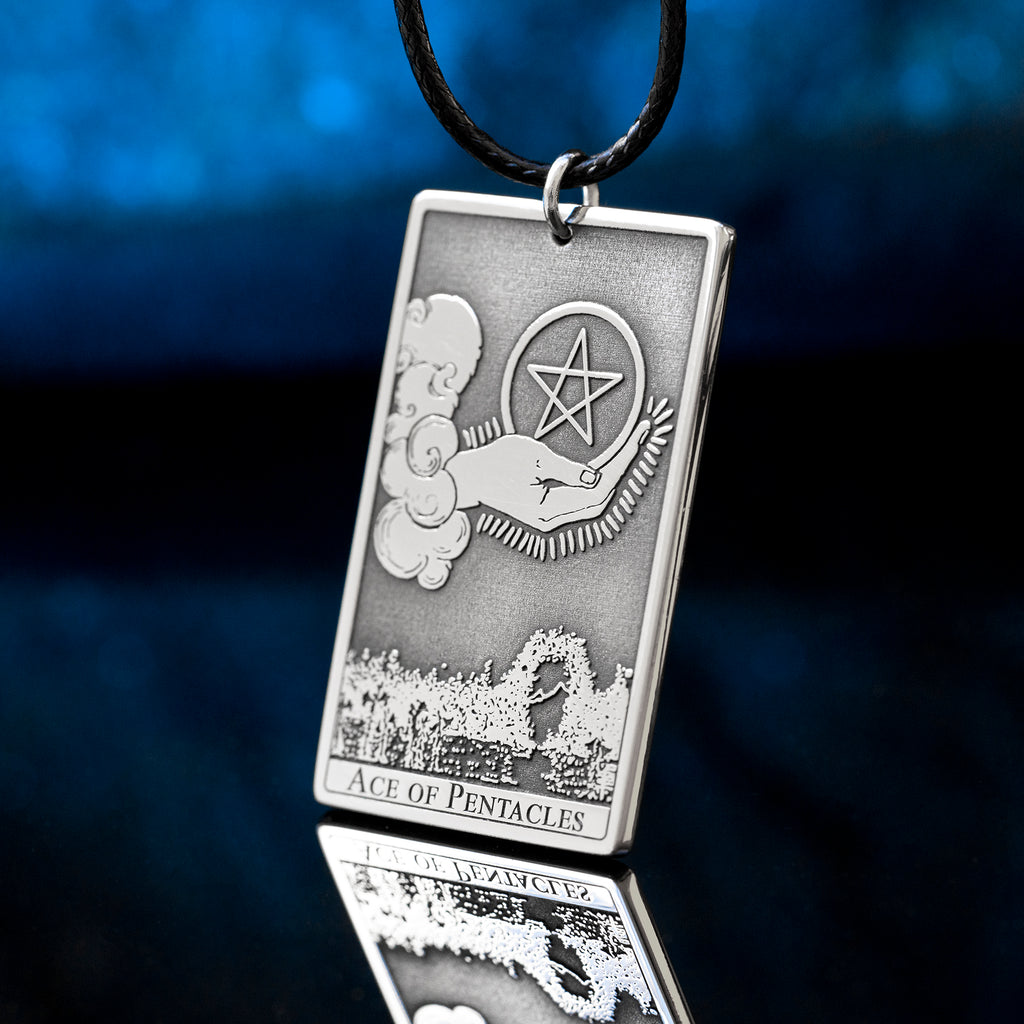 Ace of Pentacles Tarot Pendant