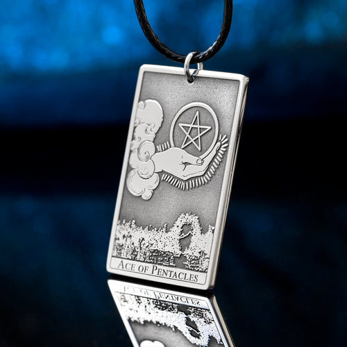 Ace of Pentacles Tarot Pendant
