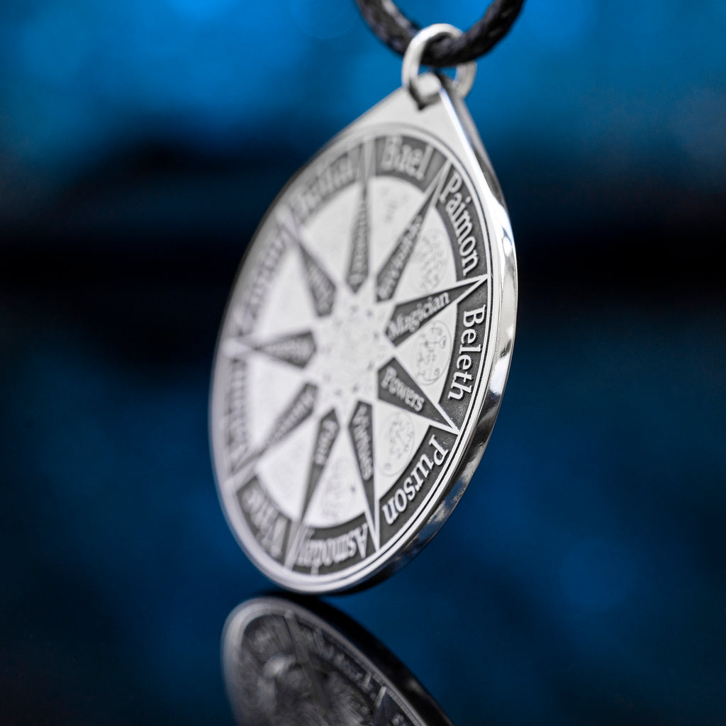 Nine Kings of Solomon Demons - Lesser Key of Solomon Seal kabbalah amulet pendant occult magic goetia talisman